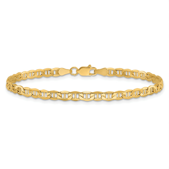 14k 3.2mm Semi-Solid Anchor Chain Anklet