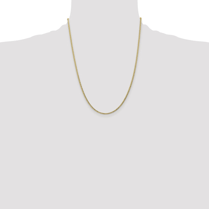 14k 2.5mm Semi-Solid Curb Chain
