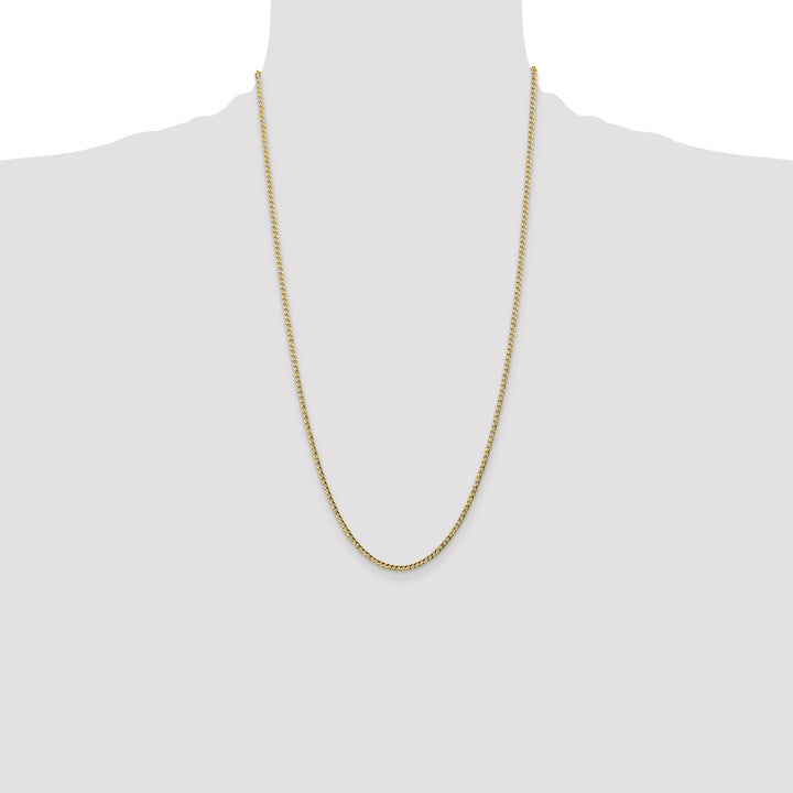14k 2.5mm Semi-Solid Curb Chain