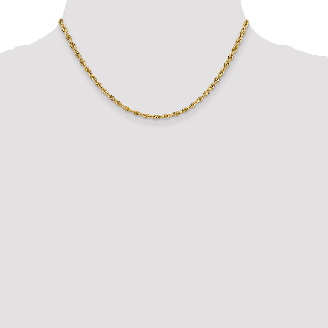 14ky 3.0mm Semi-Solid Rope Chain