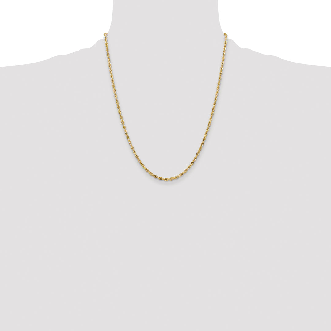 14ky 3.0mm Semi-Solid Rope Chain
