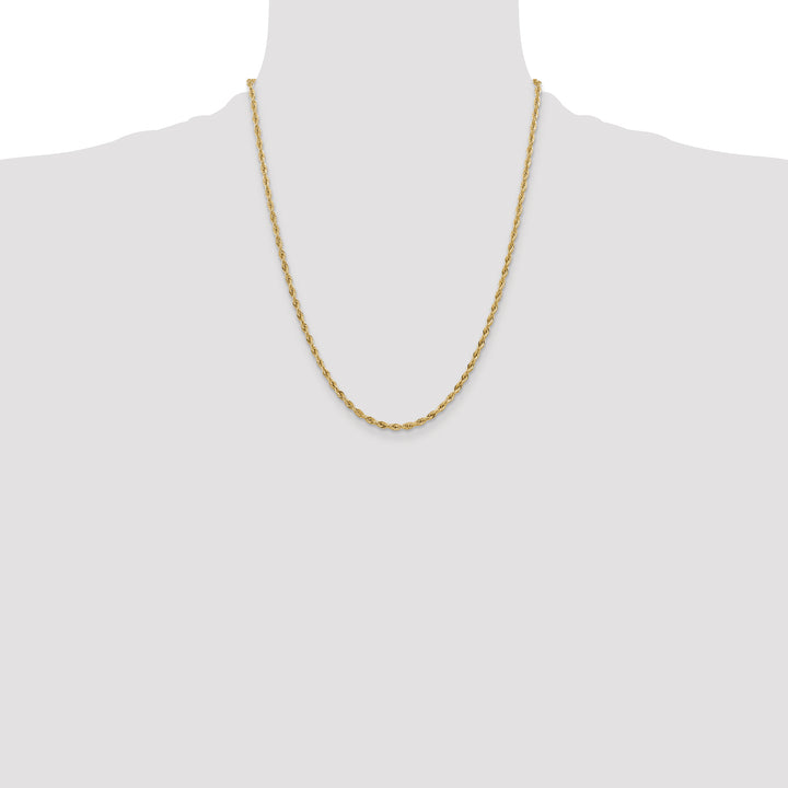 14ky 3.0mm Semi-Solid Rope Chain