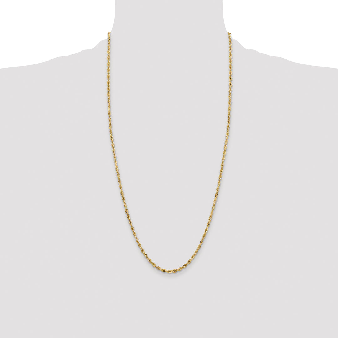 14ky 3.0mm Semi-Solid Rope Chain