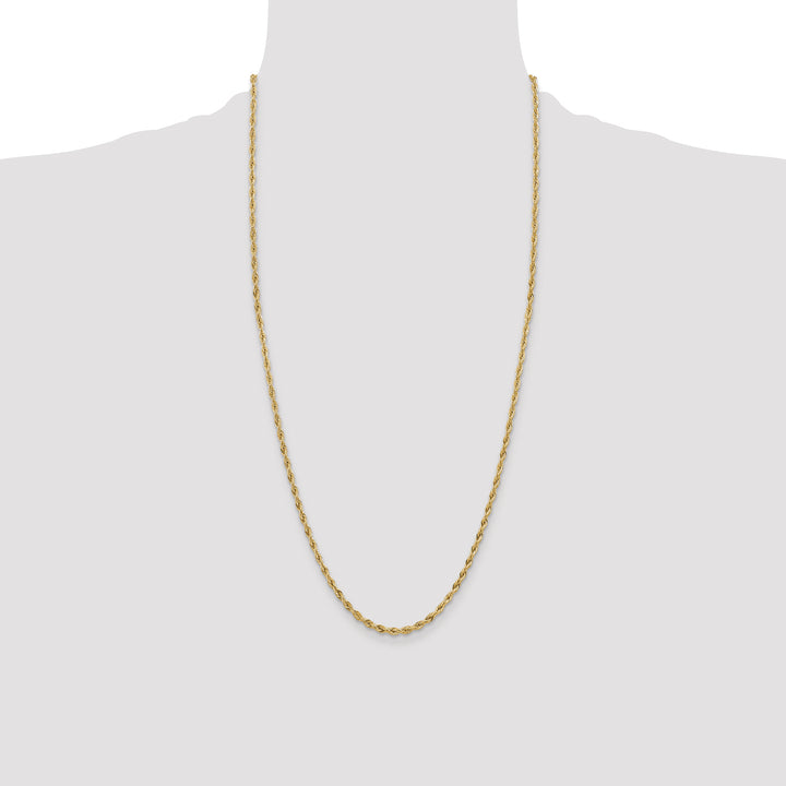 14ky 3.0mm Semi-Solid Rope Chain