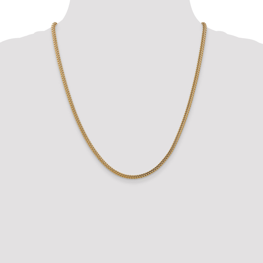 14k 3mm Semi-Solid Franco Chain