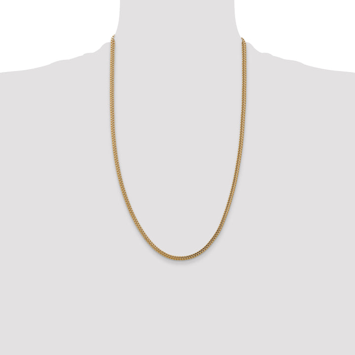 14k 3mm Semi-Solid Franco Chain