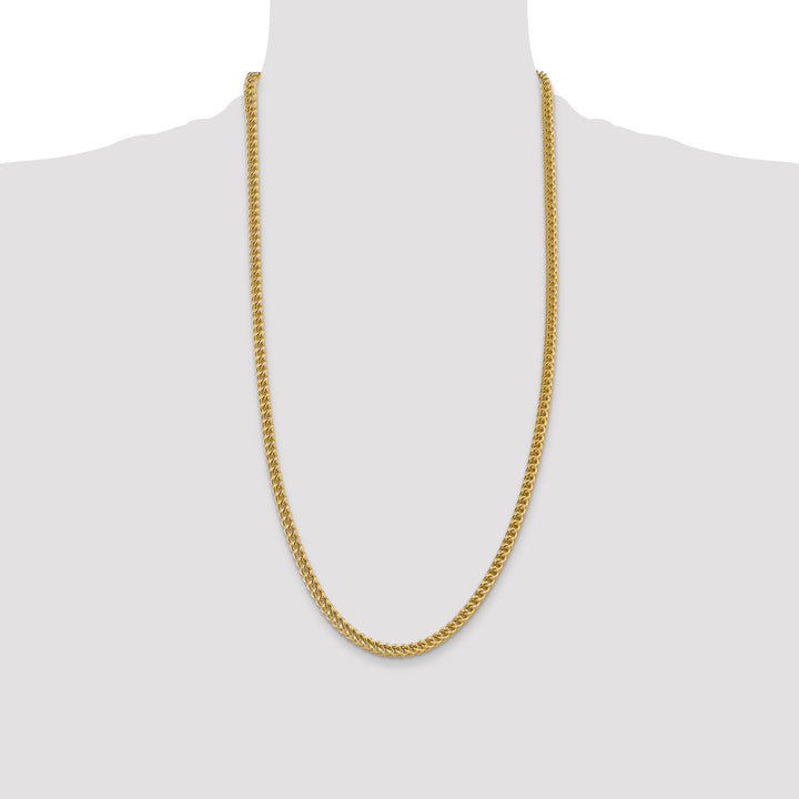14k 4.5mm Semi-Solid Franco Chain