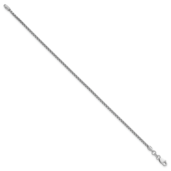 14k White Gold 1.75mm Semi-Solid Round Box Chain