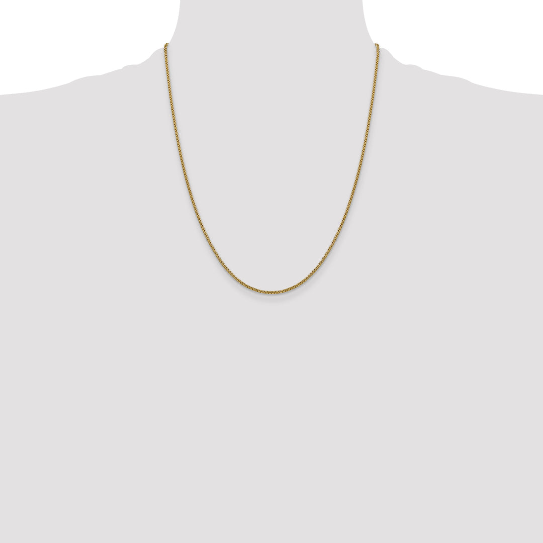 14k 1.5mm Semi-Solid Round Box Chain