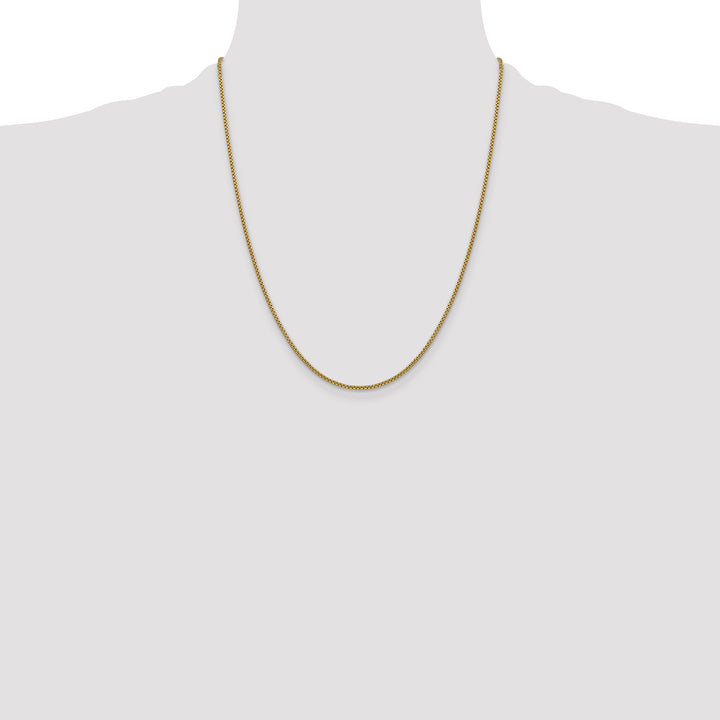 14k 1.5mm Semi-Solid Round Box Chain
