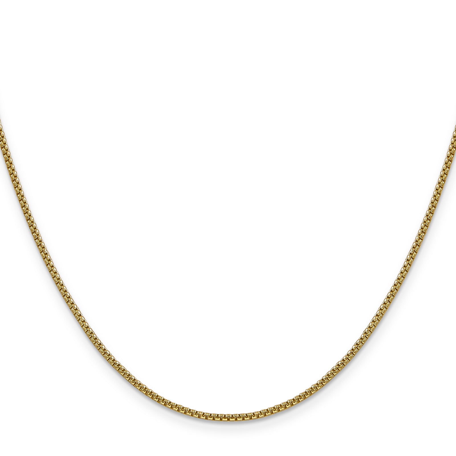 14k 1.5mm Semi-Solid Round Box Chain