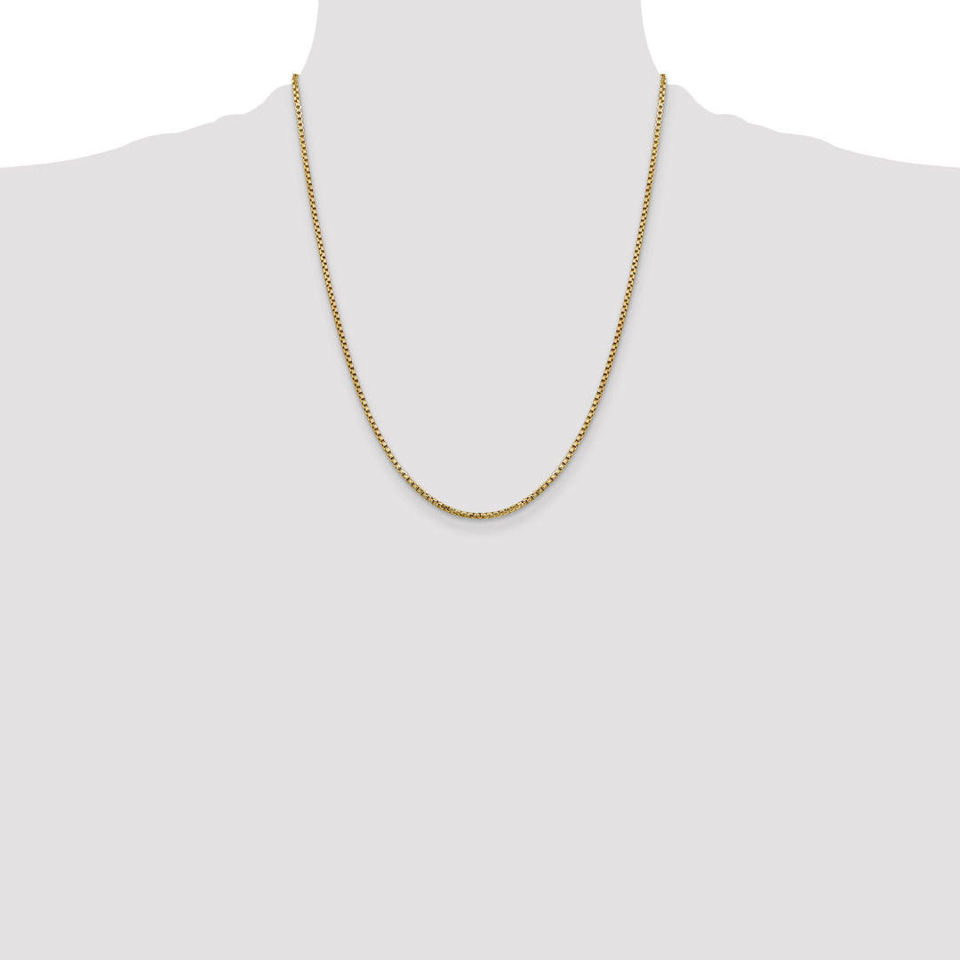 14k 1.75mm Semi-Solid Round Box Chain