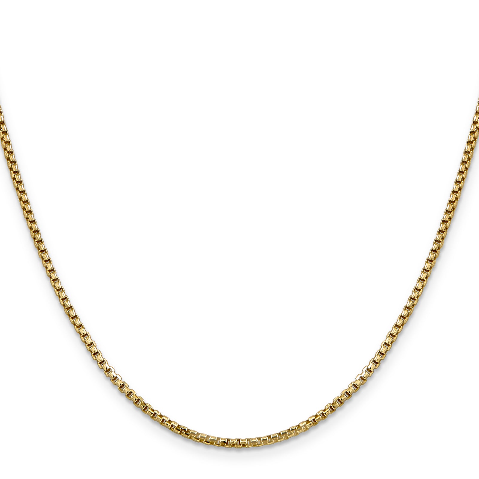 14k 1.75mm Semi-Solid Round Box Chain