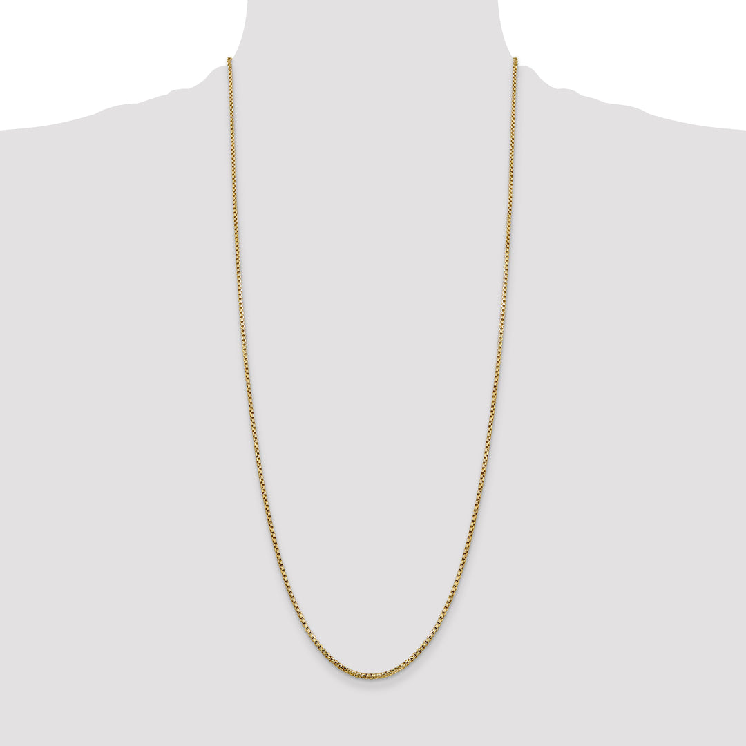 14k 1.75mm Semi-Solid Round Box Chain