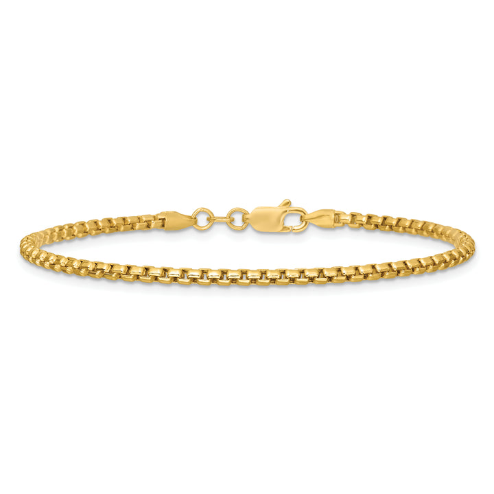 14k 2.45mm Semi-Solid Round Box Chain