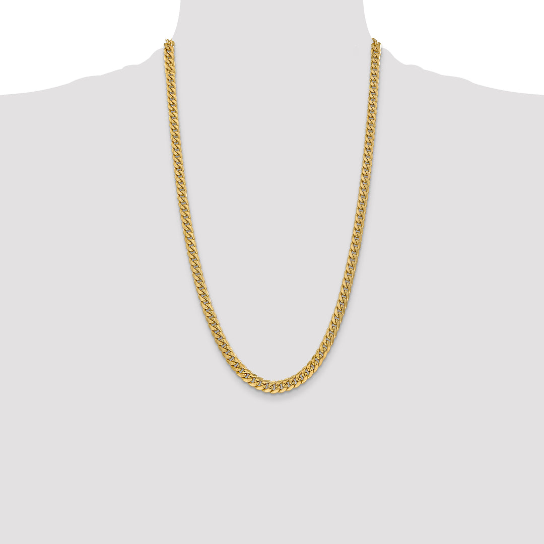 14k 6mm Semi-Solid Miami Cuban Chain