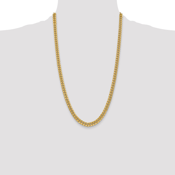 14k 6mm Semi-Solid Miami Cuban Chain