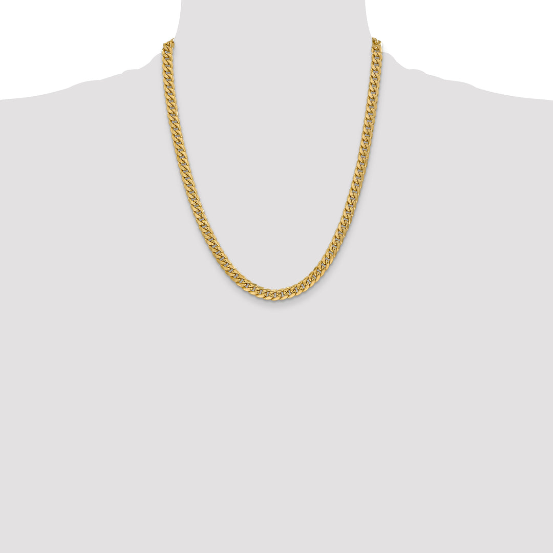 14k 6mm Semi-Solid Miami Cuban Chain