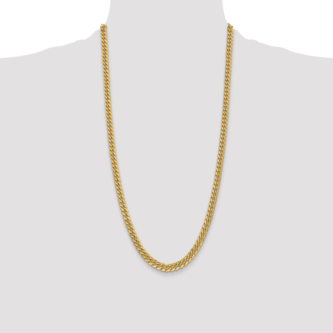 14k 6mm Semi-Solid Miami Cuban Chain