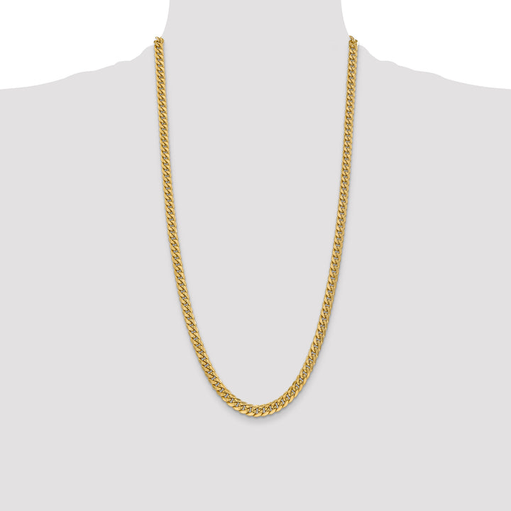 14k 6mm Semi-Solid Miami Cuban Chain