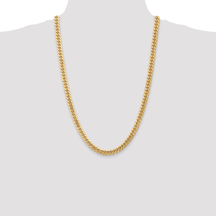 14k 6.75mm Semi-Solid Miami Cuban Chain