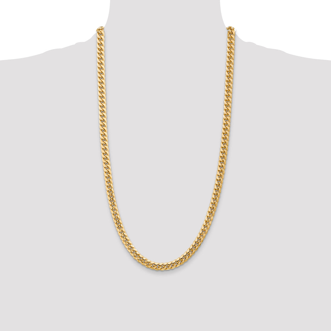14k 6.75mm Semi-Solid Miami Cuban Chain