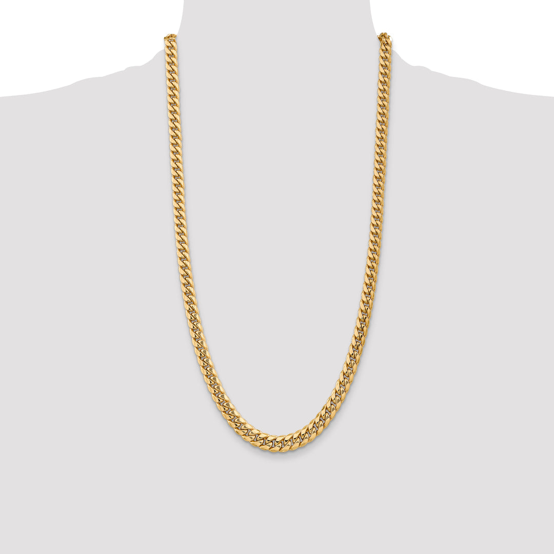 14k 7.3mm Semi-Solid Miami Cuban Chain