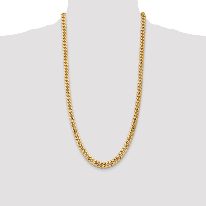 14k 7.3mm Semi-Solid Miami Cuban Chain