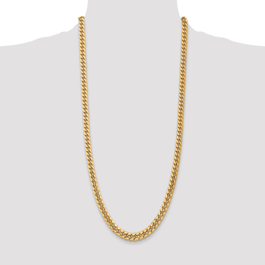 14k 7.3mm Semi-Solid Miami Cuban Chain