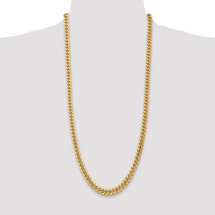 14k 7.3mm Semi-Solid Miami Cuban Chain