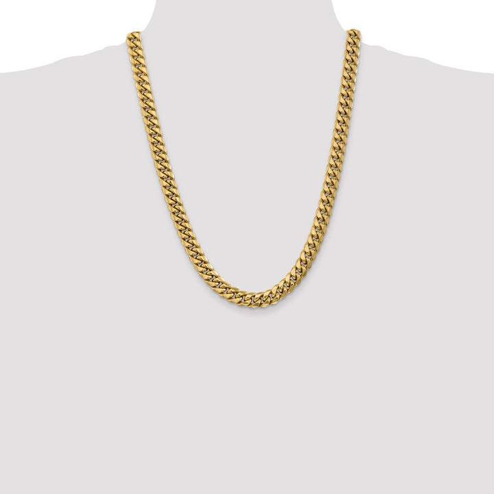 14k 9.3mm Semi-Solid Miami Cuban Chain