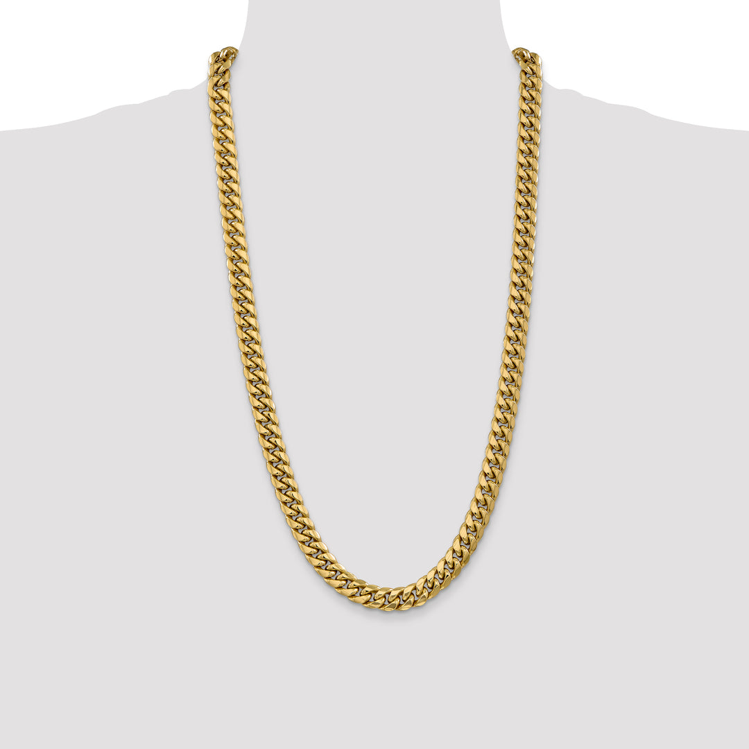 14k 9.3mm Semi-Solid Miami Cuban Chain