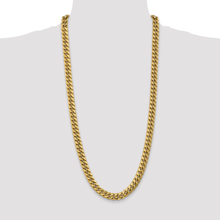 14k 9.3mm Semi-Solid Miami Cuban Chain