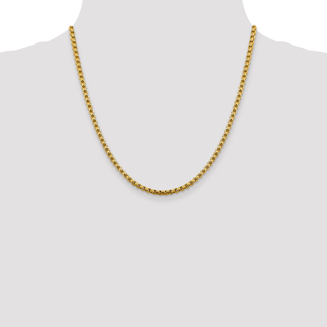 14k 3.6mm Semi-Solid Round Box Chain