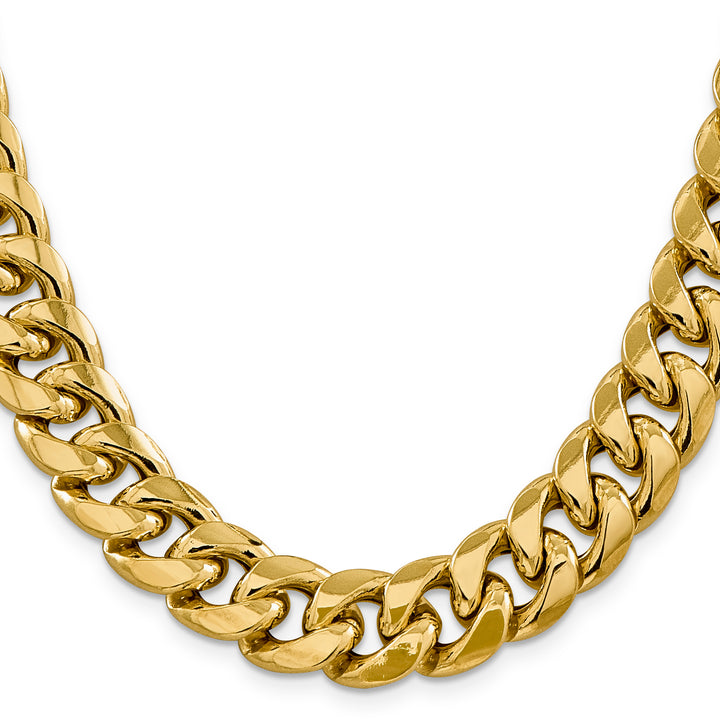 14k 15mm Semi-Solid Miami Cuban Chain