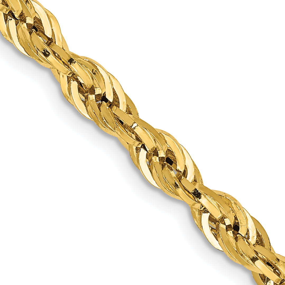14ky 4.25mm Semi-Solid Rope Chain