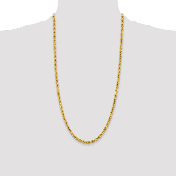 14ky 4.25mm Semi-Solid Rope Chain