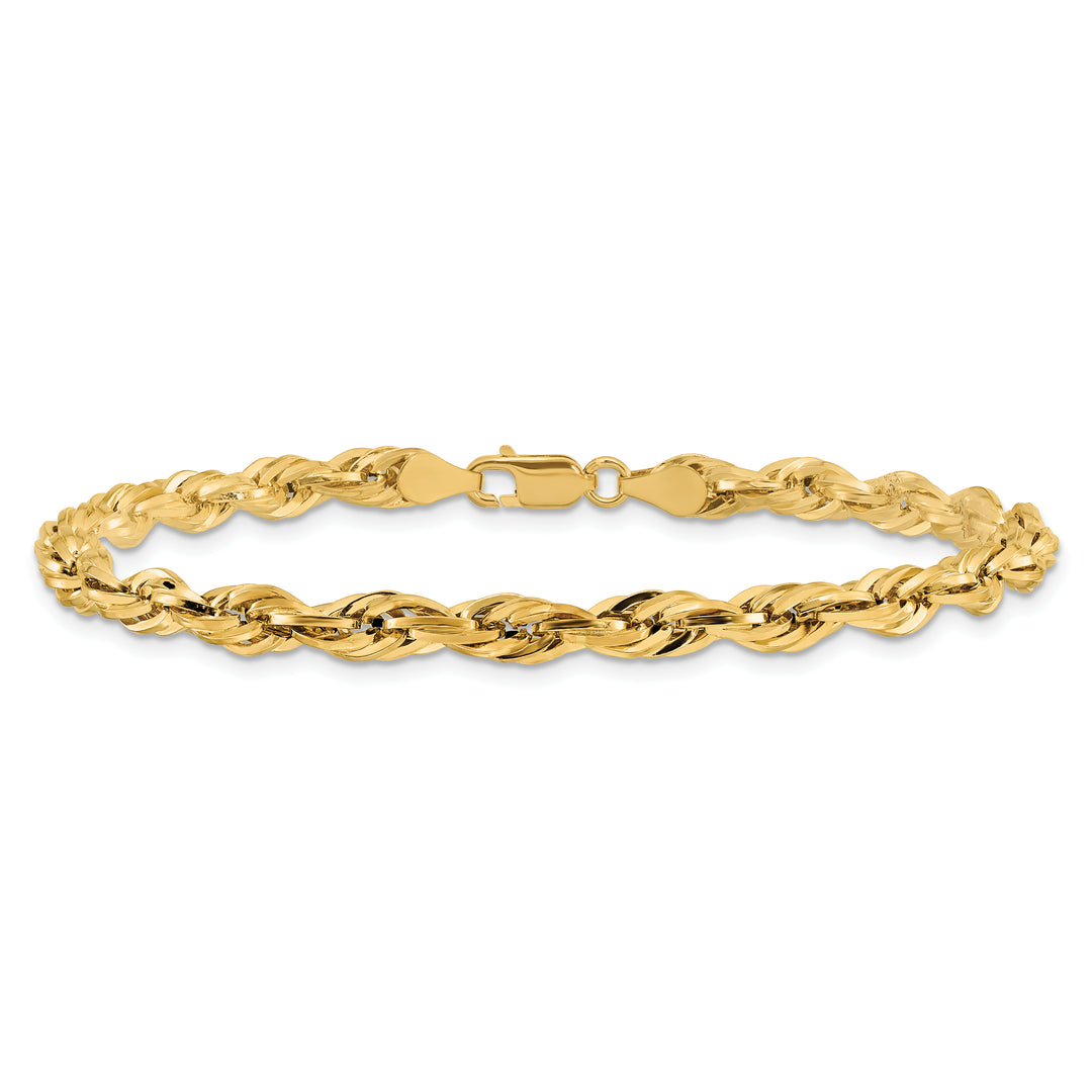 14ky 4.75mm Semi-Solid Rope Chain