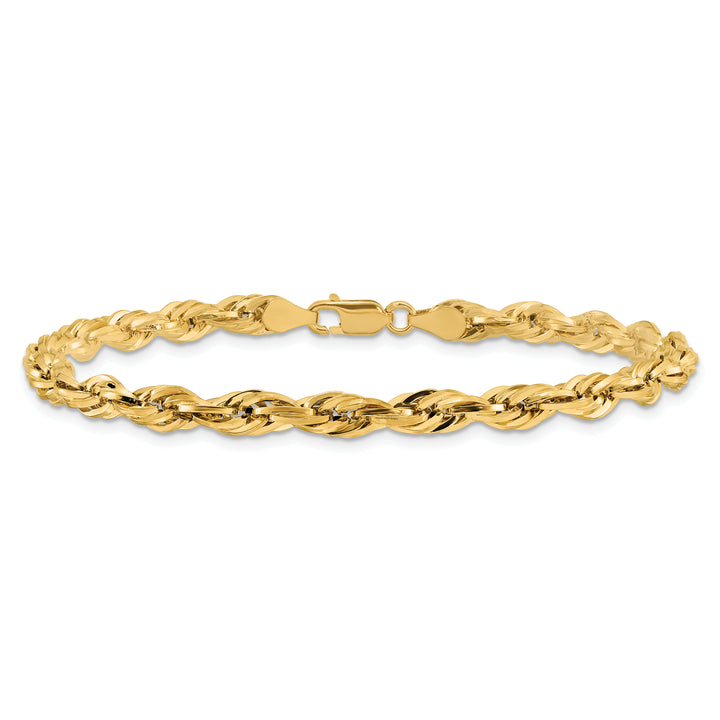 14ky 4.75mm Semi-Solid Rope Chain