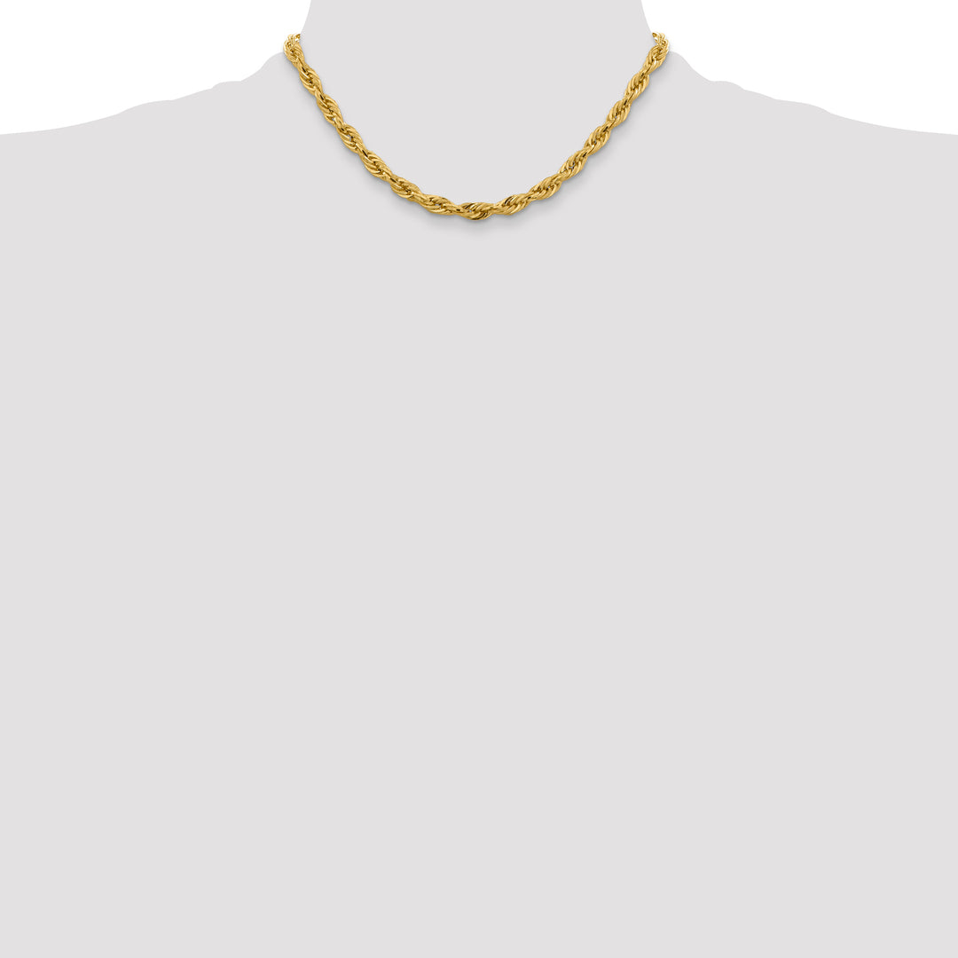 14ky 5.4mm Semi-Solid Rope Chain