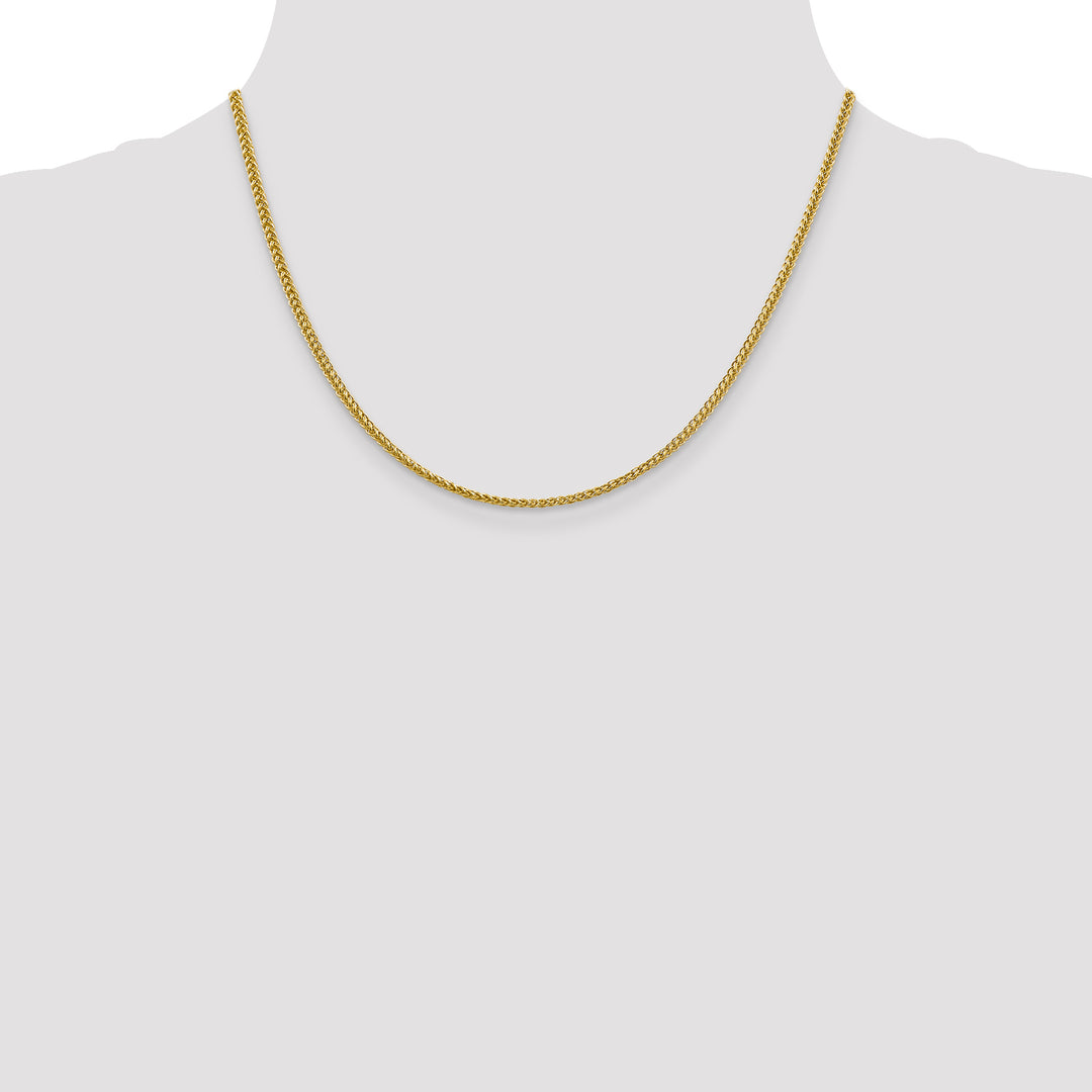 14k 2.35mm Semi-solid 3-Wire Wheat Chain