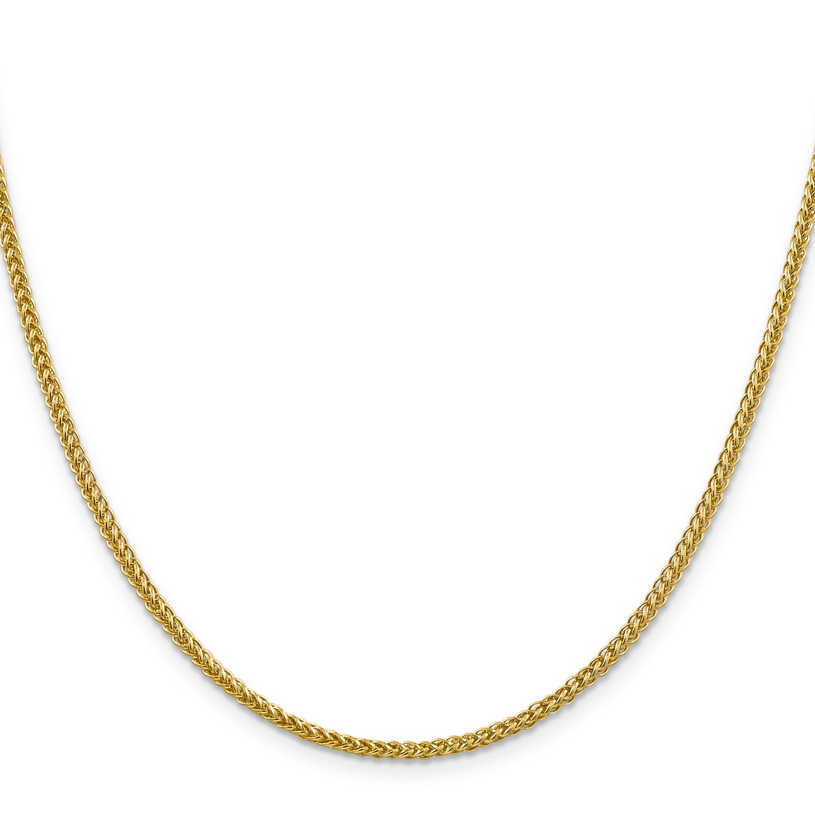 14k 2.35mm Semi-solid 3-Wire Wheat Chain