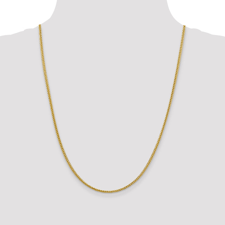 14k 2.35mm Semi-solid 3-Wire Wheat Chain