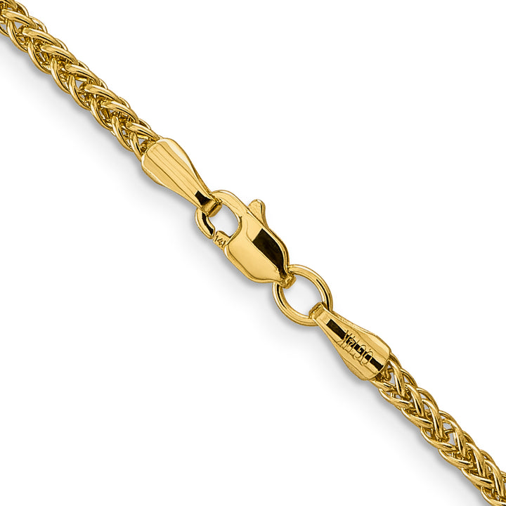 14k 2.35mm Semi-solid 3-Wire Wheat Chain