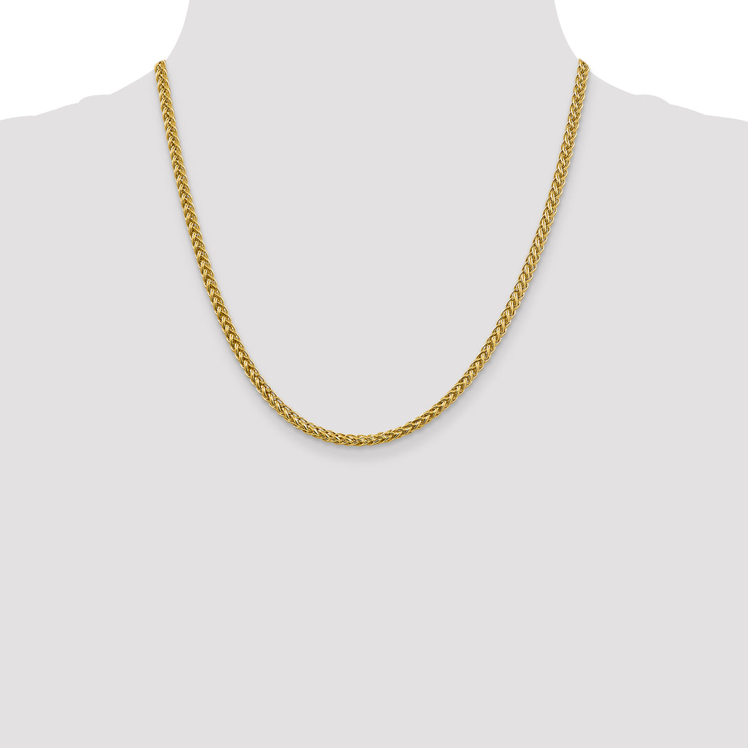 14k 3.5mm Semi-solid 3-Wire Wheat Chain