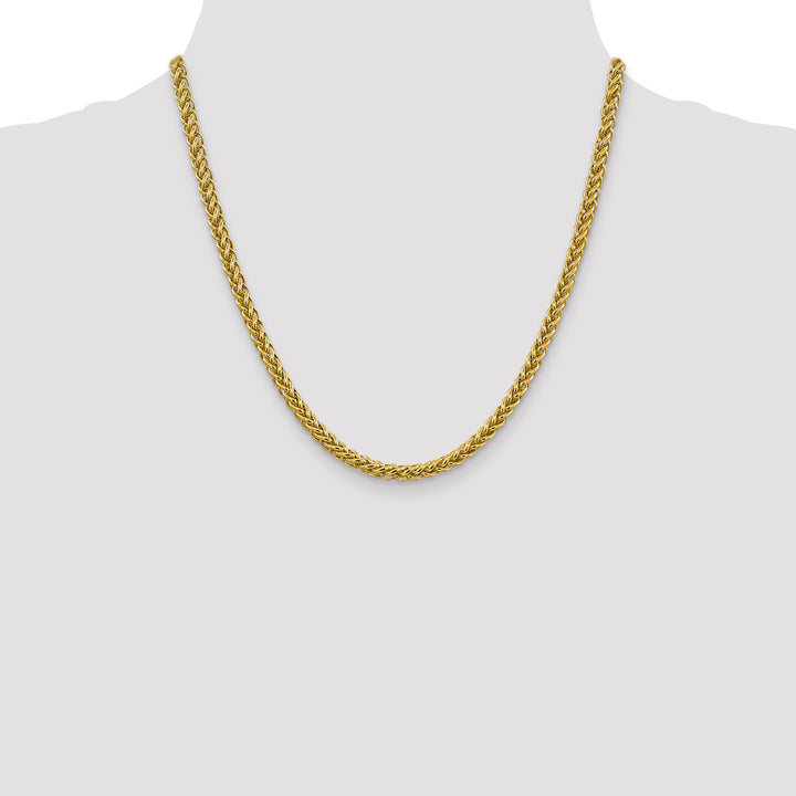 14k 4.65mm Semi-solid 3-Wire Wheat Chain
