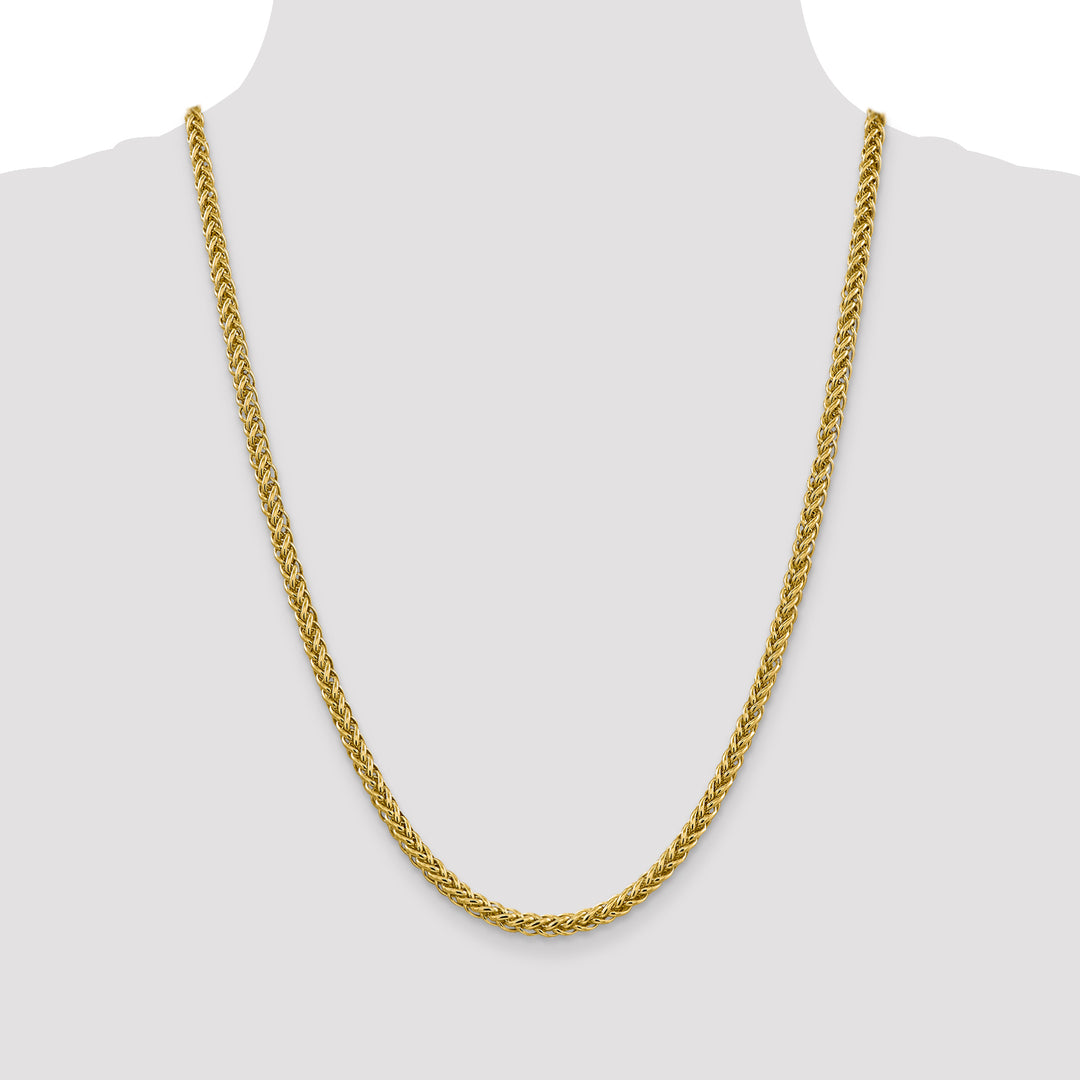 14k 4.65mm Semi-solid 3-Wire Wheat Chain