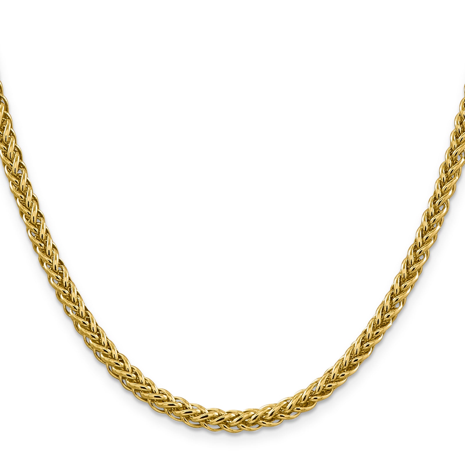 14k 4.65mm Semi-solid 3-Wire Wheat Chain