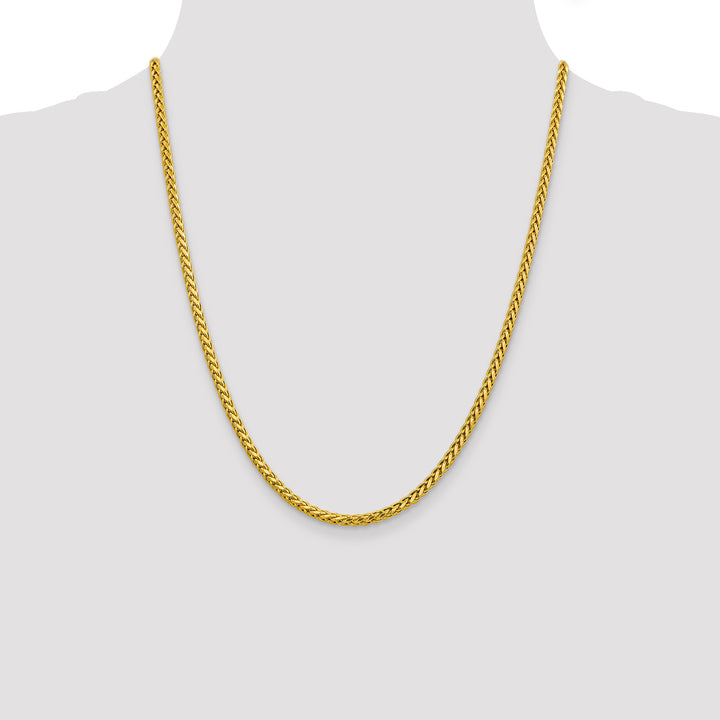 14k 3.1mm Semi-solid D/C Wheat Chain