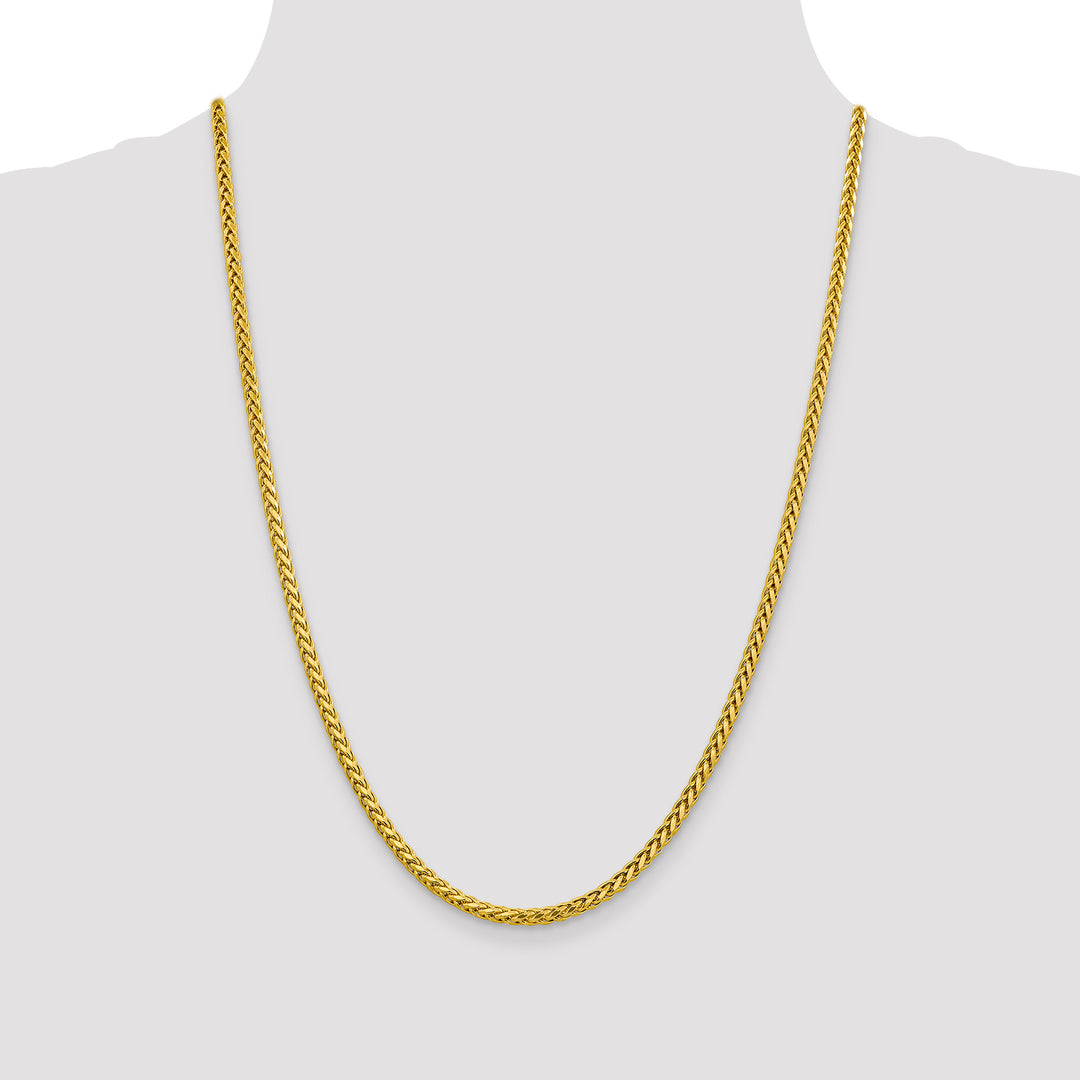 14k 3.1mm Semi-solid D/C Wheat Chain
